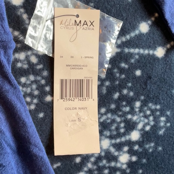 Miley Cyrus Max Azria Navy Blue Hooded Cardigan Size S, NWT - Picture 12 of 12
